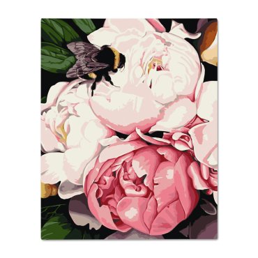 Painting by numbers ORNER x Osmolovska Bee and peonies: photo - ORNER