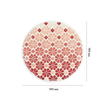 Embroidery kit Ø190 mm ORNER x Diva Olivka Ornament. Terracotta flowers: photo 2 - ORNER