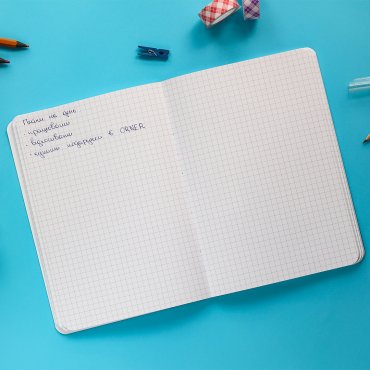 Блокнот в клетку «Котики в открытом космосе»: Фото - ORNER