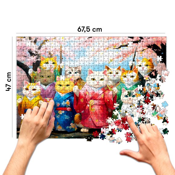 Puzzle "Cats in Kimono" 1000 elements: Photo