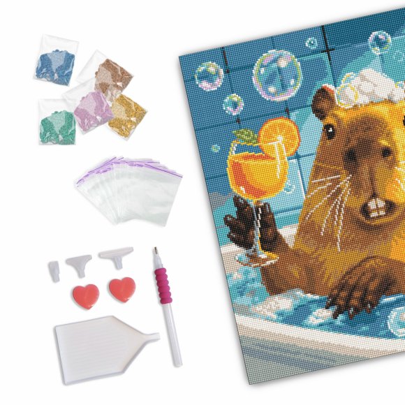 Алмазная мозаика «Капибара»: Фото