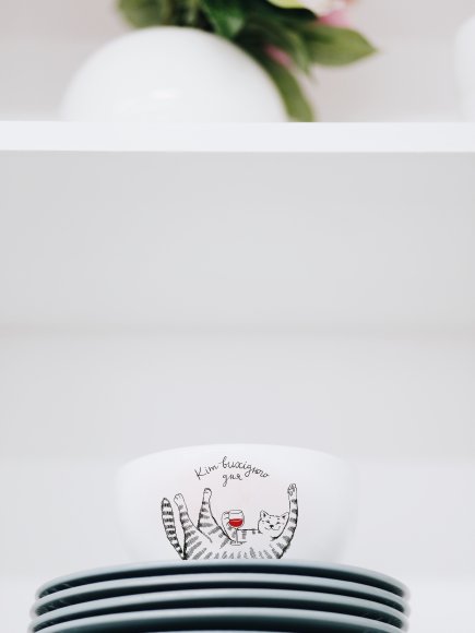 Тарелка глубокая «Кот выходного дня»: Фото