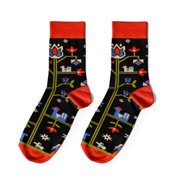 Носки «Дерево жизни» чёрные: фото - ORNER