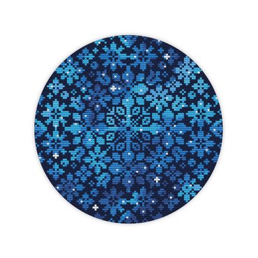 Embroidery kit Ø160 mm ORNER x Diva Olivka Ornament. Star flowers: photo - ORNER