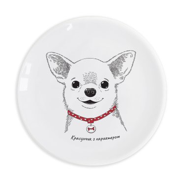 Тарелка «Чихуахуа-мальчик»: фото - ORNER