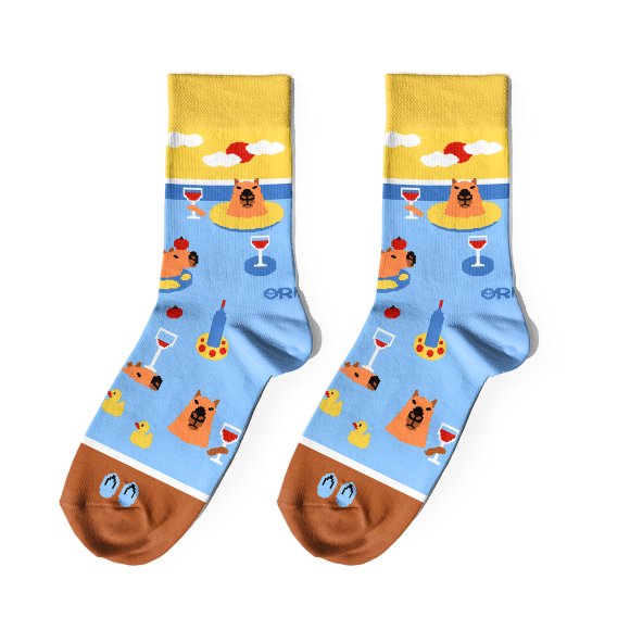 Шкарпетки «Капібари на морі»: Фото