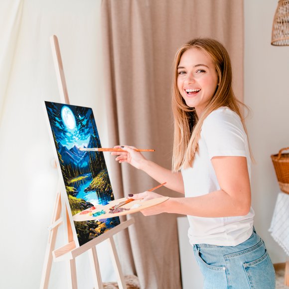 Картина за номерами «Гірська річка. Пейзаж»: Фото