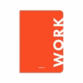 Блокнот у клiтинку Work червоний