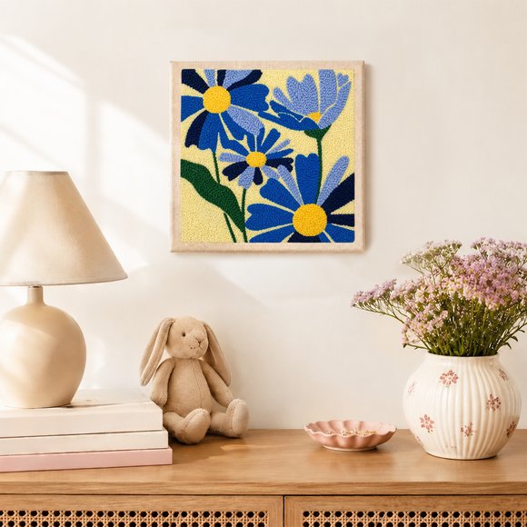 Punch needle kit "Blue Flowers": Photo