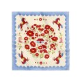 Scarf "House Among Flowers" red: Photo