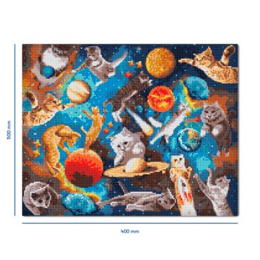 Алмазная мозаика «Коты в открытом космосе»: Фото - ORNER