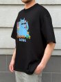 Oversized T-shirt ORNER x Maliunok “Work’s Not a Wolf” black: Photo 5