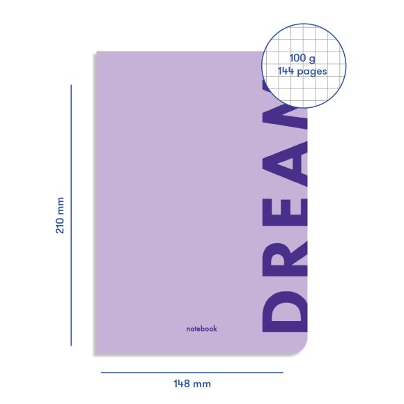 Dream plaid notebook purple: Photo