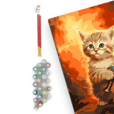 Painting by numbers Brave Kitten: photo 2 - ORNER