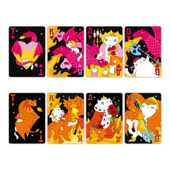 Игральные карты «Коты и Драконы»: Фото