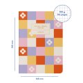 Plaid notebook "Bloom, live, create" colorful: Photo 2