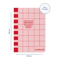 Блокнот в клетку «Для мечт, целей и желаний» красный: Фото 2