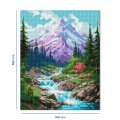 Алмазная мозаика «Стремительная горная река»: Фото 3
