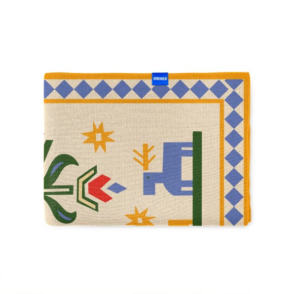 Set of blankets "Tree of Life" beige and "Tree of Life" blue: Photo