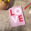 Блокнот в клетку Love фиолетовый: Фото 5
