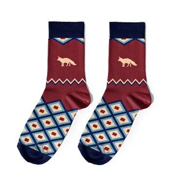 Носки «Восток» бордовые: фото - ORNER