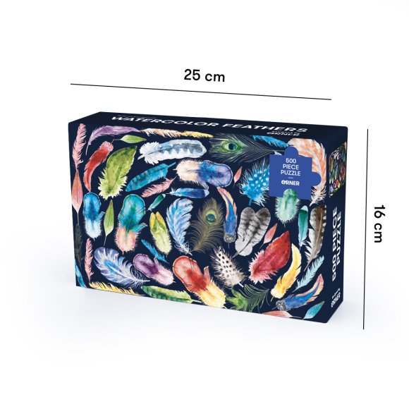 Jigsaw puzzle Watercolor feathers 500 elements: Photo
