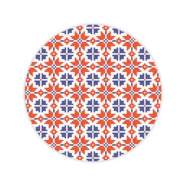 Embroidery kit Ø190 mm ORNER x Diva Olivka Two-color ornament: photo - ORNER