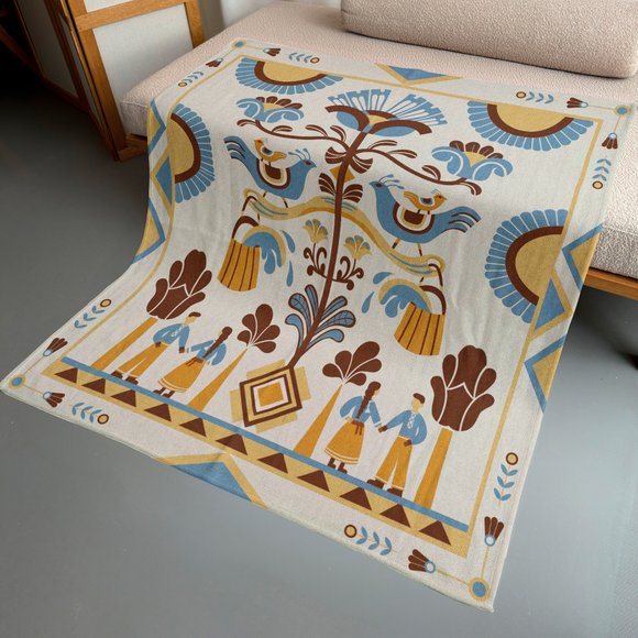 Blanket "Family Tree" 190х220 см light: Photo