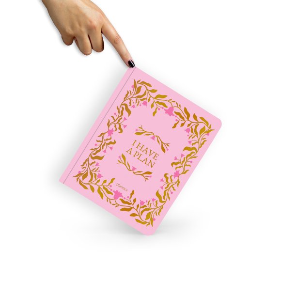 Planner "I HAVE A PLAN" pink with vines: Photo