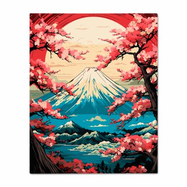 Painting by numbers Mount Fuji: photo - ORNER