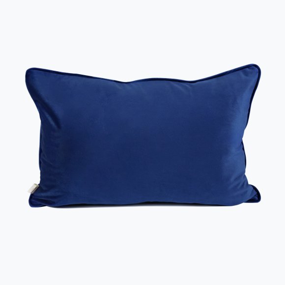 Подушка вельвет «Синяя темная» 40х60 см: Фото