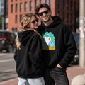 Oversized hoodie ORNER x MALIUNOK "Loony bin" black: Photo 4