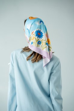 Платок «Ласточкино небо» голубой: Фото - ORNER