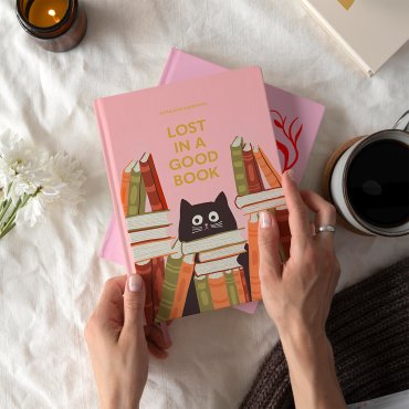 Дневник читательский «Lost in a good book» розовый: Фото - ORNER