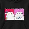 Oversized hoodie ORNER x MALIUNOK "Coffee Girl" black: Photo 3