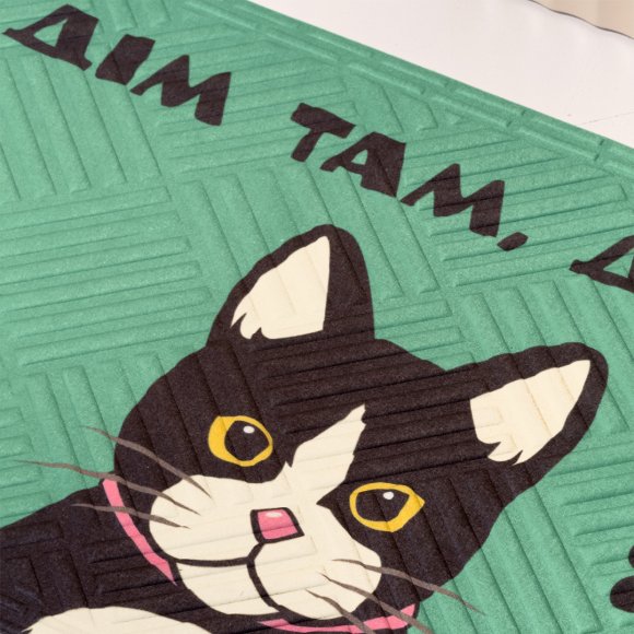 Door carpet "Home is where meow is": Photo