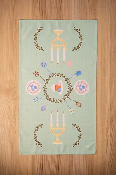 Рушник «Великодній вінок» зелений 40х70: Фото