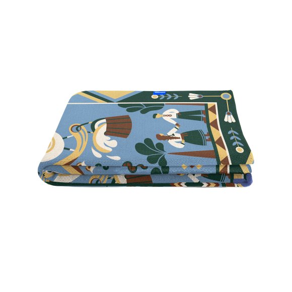 Плед «Дерево роду» блакитний: Фото