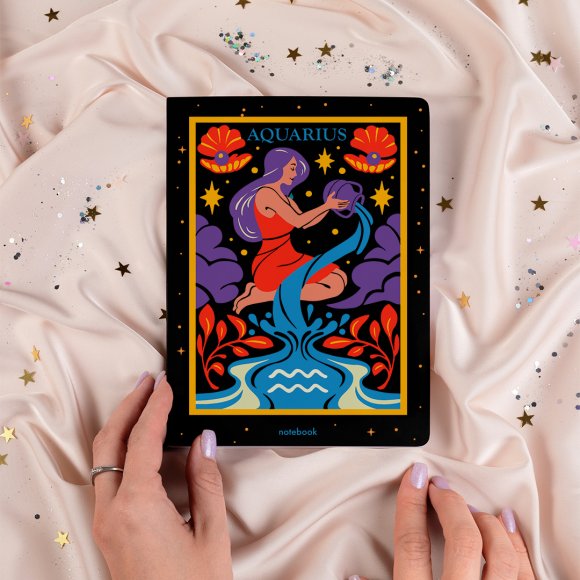 Dotted notebook Zodiac sign — Aquariu: Photo