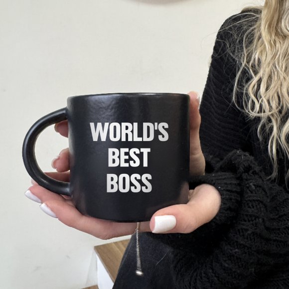 Чашка «World's best BOSS» черная: Фото