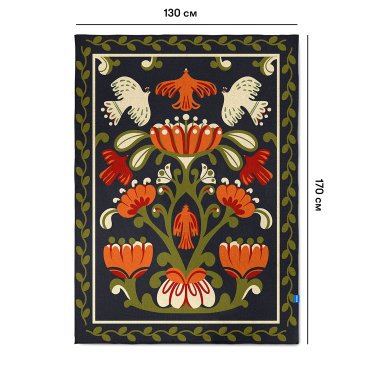 Плед «Мировое дерево» черный: фото 2 - ORNER