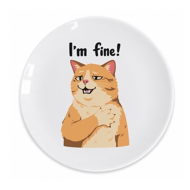 Тарелка «I’m fine»: фото - ORNER