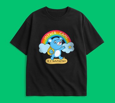 Oversized T-shirt ORNER x Maliunok Vacation black: photo 2 - ORNER