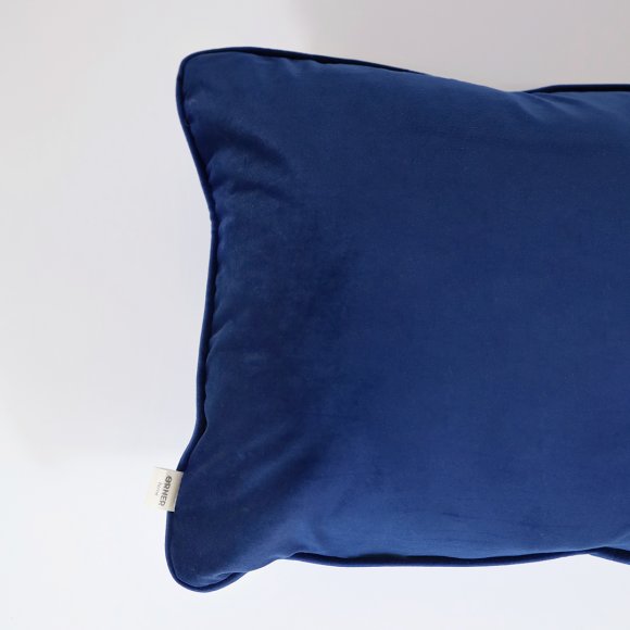 Подушка вельвет «Синяя темная» 40х60 см: Фото