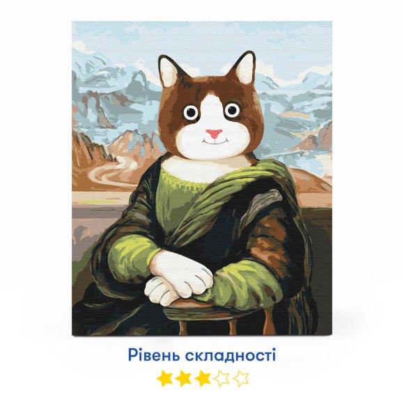 Картина по номерам ORNER x InnaRuda «Кото Лиза»: Фото