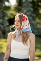Хустка «Дім серед квітів» 70х70 см червона: Фото 11