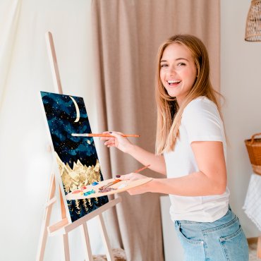 Картина по номерам «Звездная ночь в горах»: Фото - ORNER