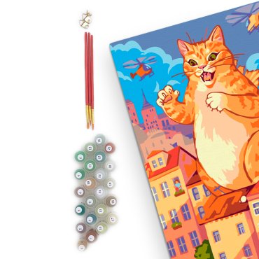 Картина по номерам «Котзила»: фото 2 - ORNER