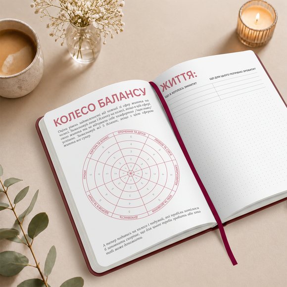 Daily planner "It’s planning time" burgundy: Photo