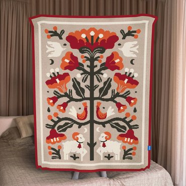 Blanket Eternal Tree of Life 130х170 cm light: photo - ORNER